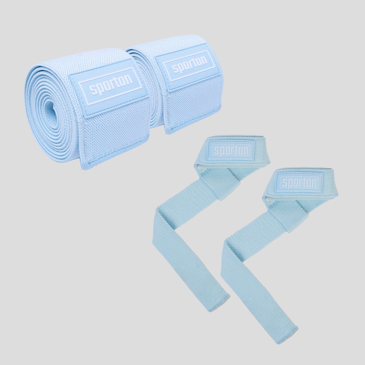 Combo Celeste #2 | Straps y Rodilleras